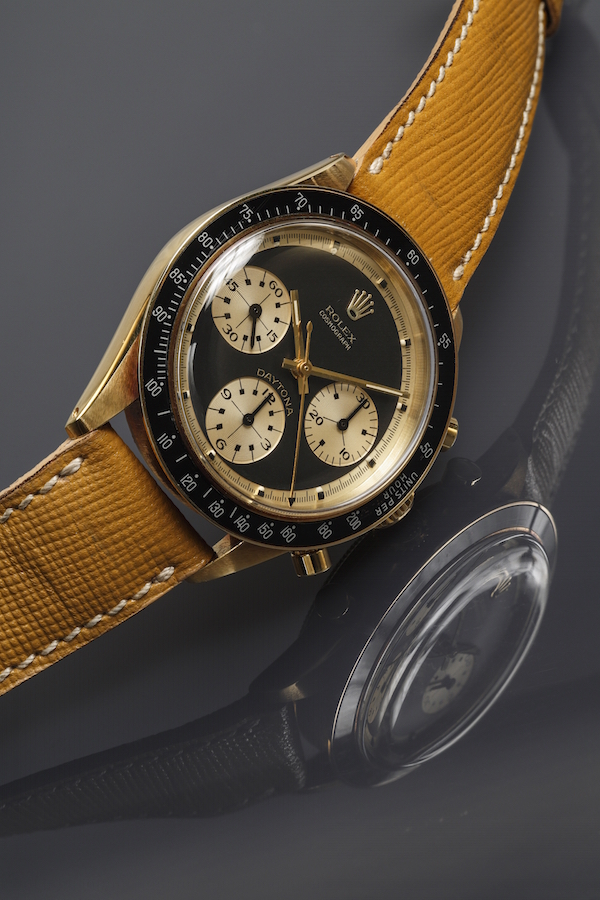 The “John Player Special” Rolex (reference 6241) in yellow gold with Paul Newman dial, circa 1968