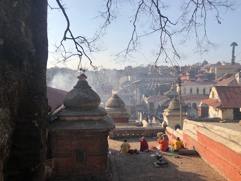 View of the Pashupatinath Hindu Complex in Kathmandu
