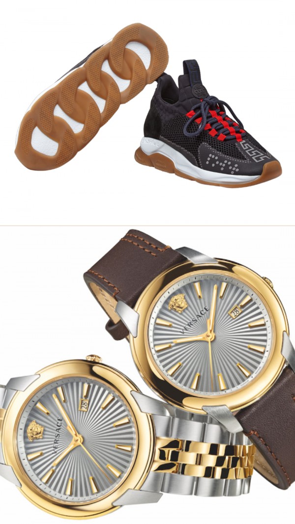 Versace's new sneakers and watch available for Father's Day (pictures courtesy of Versace)