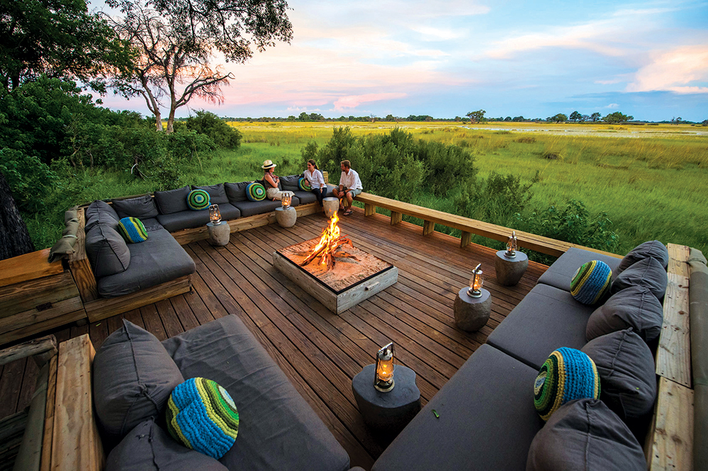 Observe Botswana’s wildlife from the comfort of the camp at Vumbura Plains
