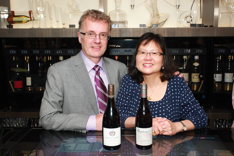 Sharing a love of viticulture, David Hall-Jones and Pui Mun Chan (Credit: Kate Barnett)