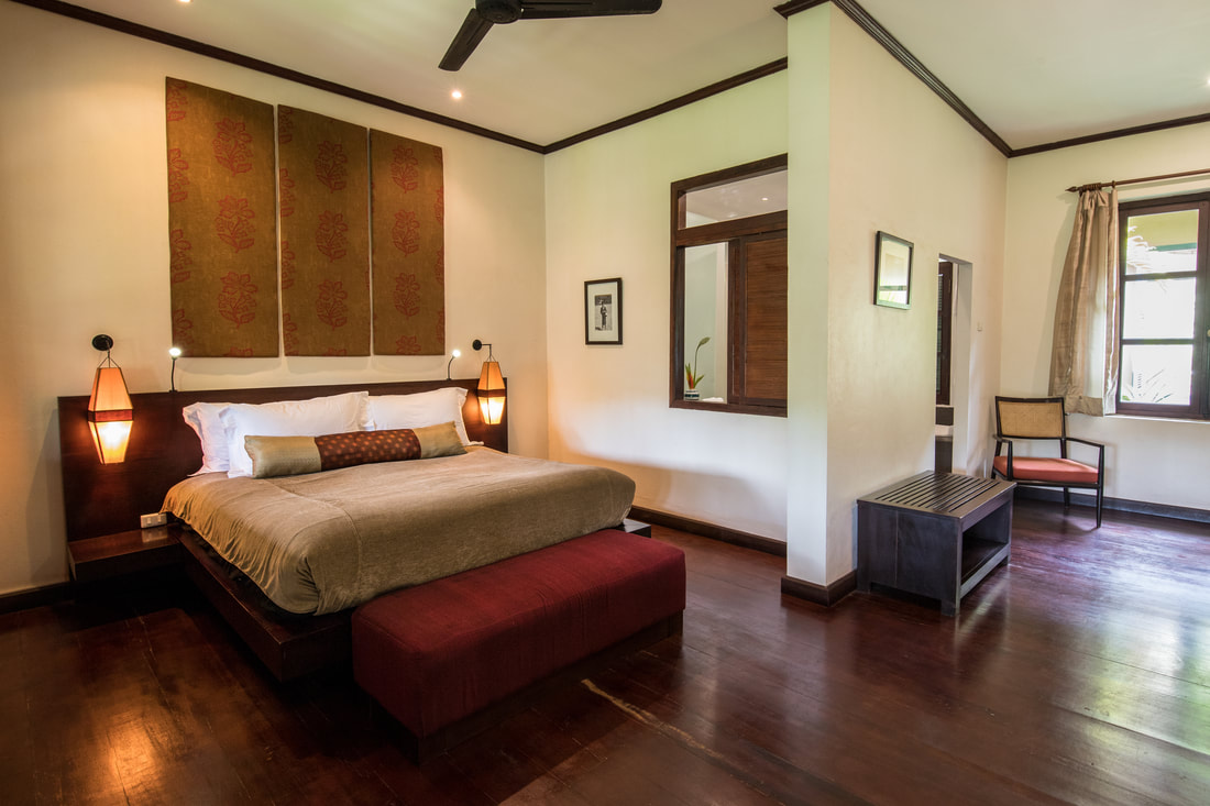 The Apsara Rive Droite's beautiful rooms are an oasis of calm