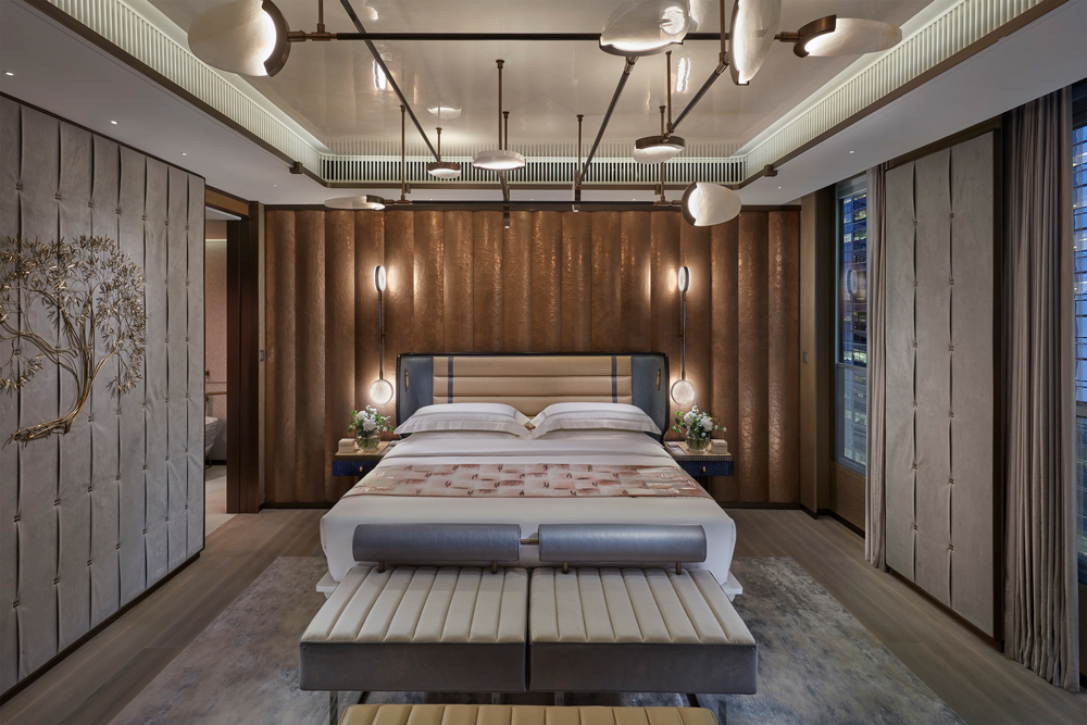 Designer Joyce Wang created every detail of the stunning sleeping area